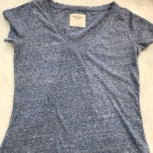 Blue Abercrombie and Fitch V-neck Tee Size S